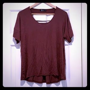 NWOT - Dark Mauve Top with Open Back